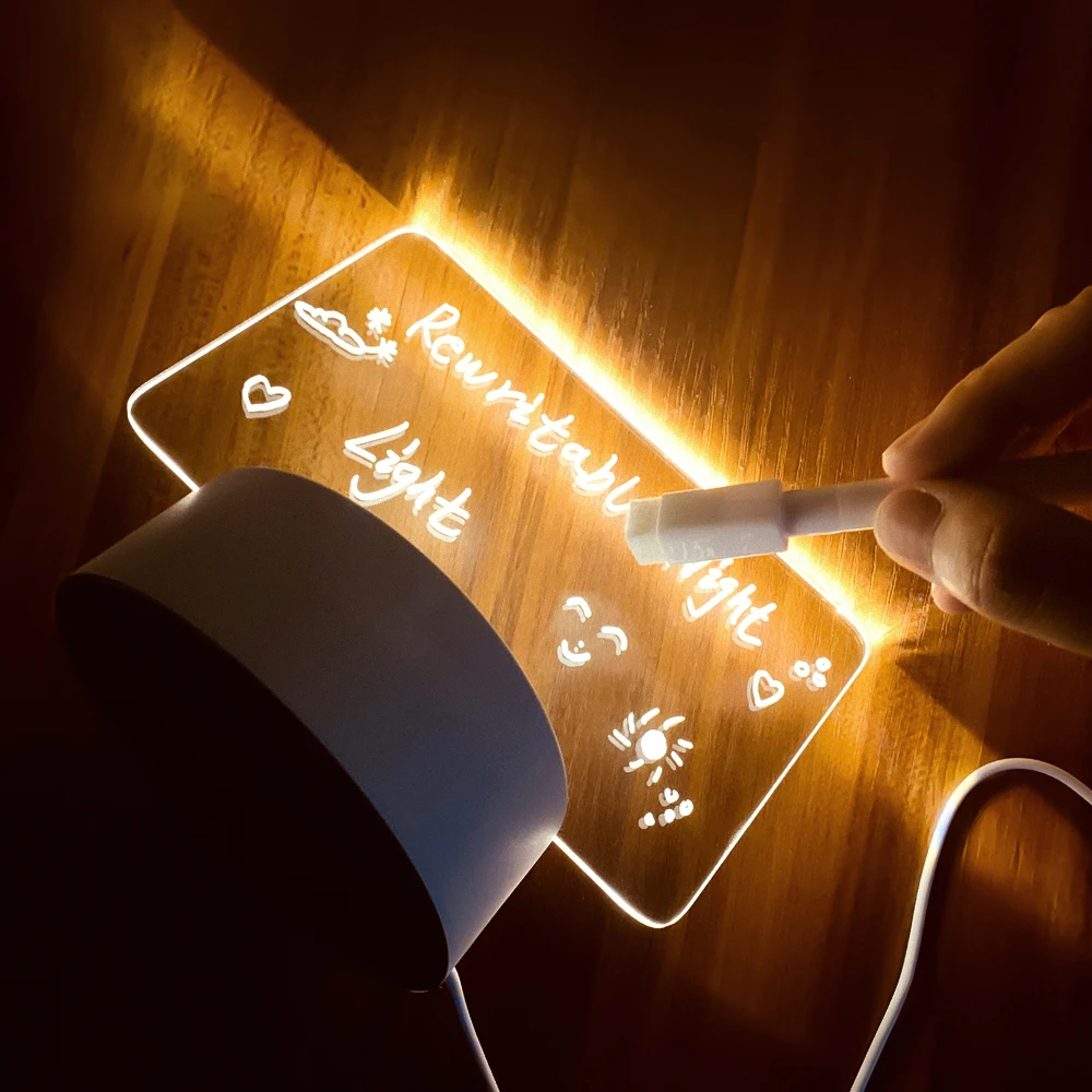Note Board Creative Led Night Light USB Message Board Holiday Light With Pen Gifts For Children Girlfriend Decoration Night Lamp-5