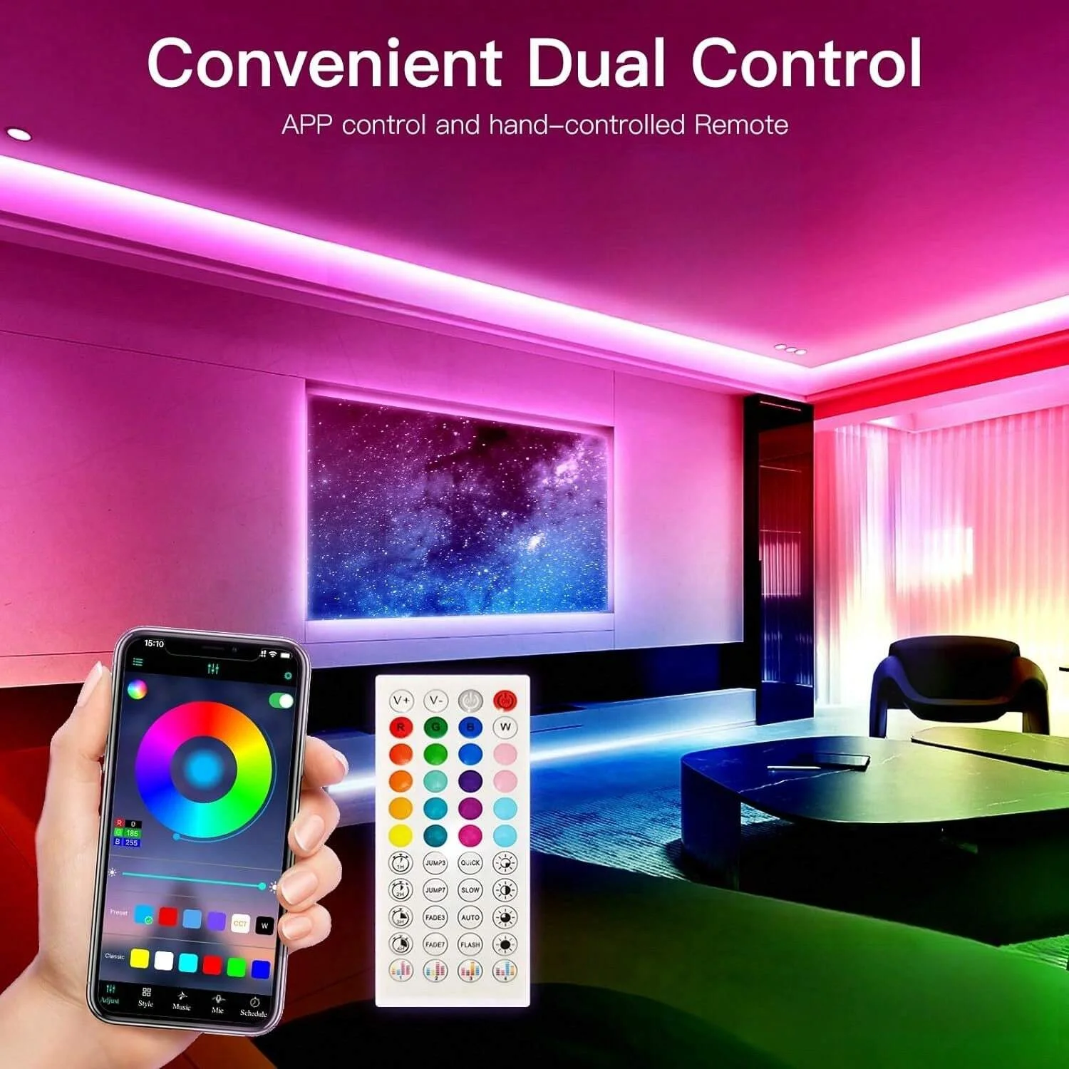 Color RGB 5050 LED Strip Bluetooth Tape Decor for Room LED 10m 15m 20m 30m PC TV backlight Neon LED Lighting Cветодиодная лента-5