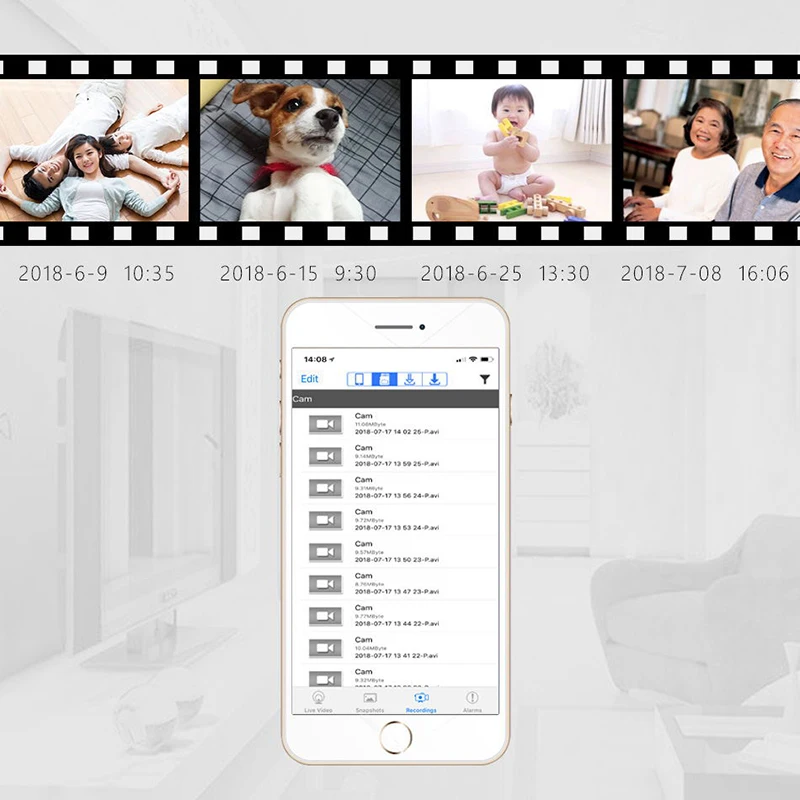 1080P HD Mini Camera XD Wireless WiFi Wire Camera Smart Home Security indoor Anti-theft IP Camera Video Voice APP Real-time Cam-4