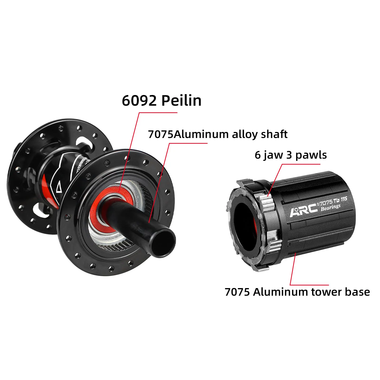 ARC MT009 BOOST front rear hub mtb mountain bike hub 28 32 holes 110mm 148mm 141mm HG MS micro spline XD 11 12 v bicycle freehub-3