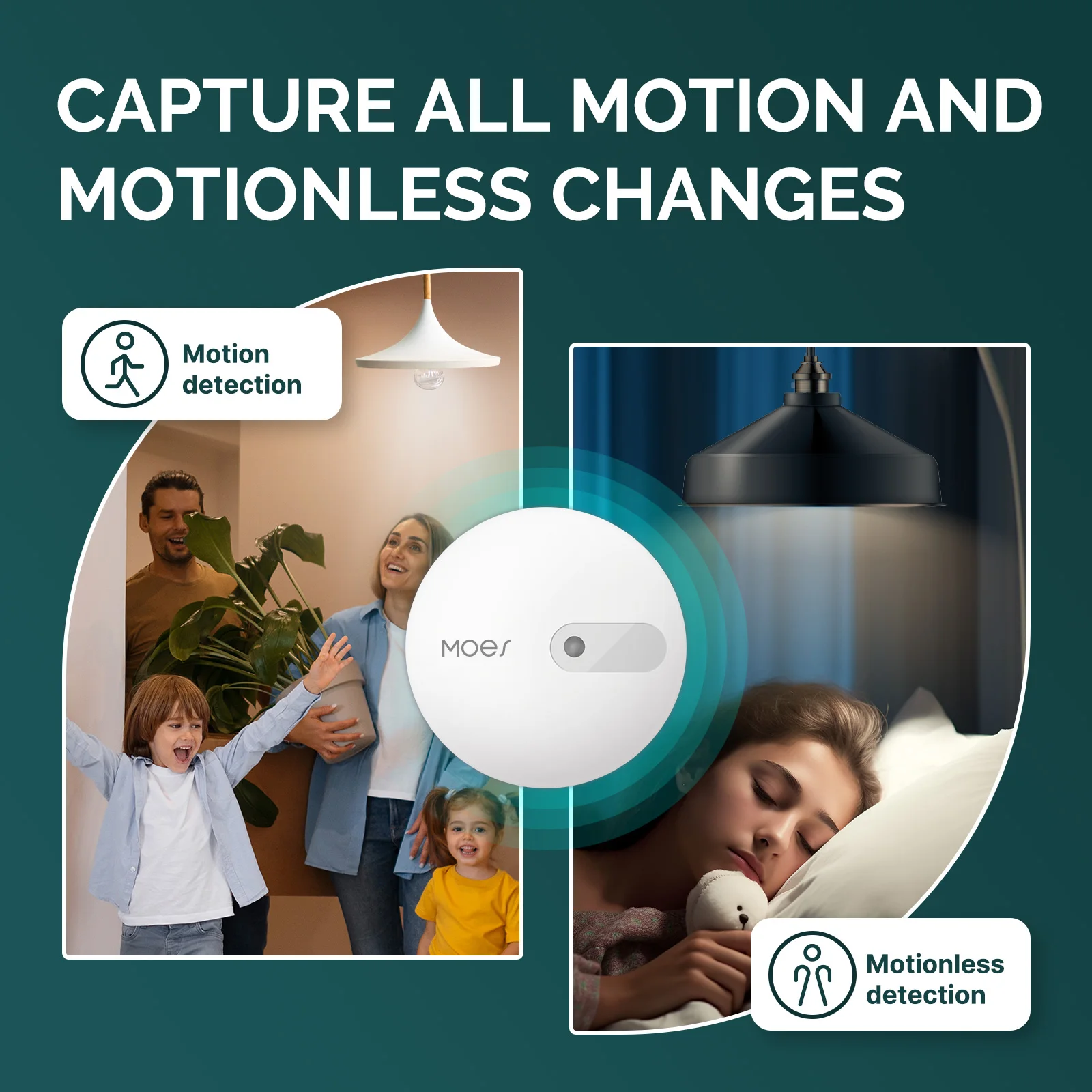 MOES ZigBee Human Presence Sensor Detector Radar Wave Detection Sensor for Home Security Tuya Smart Human body Exists Sensor-3