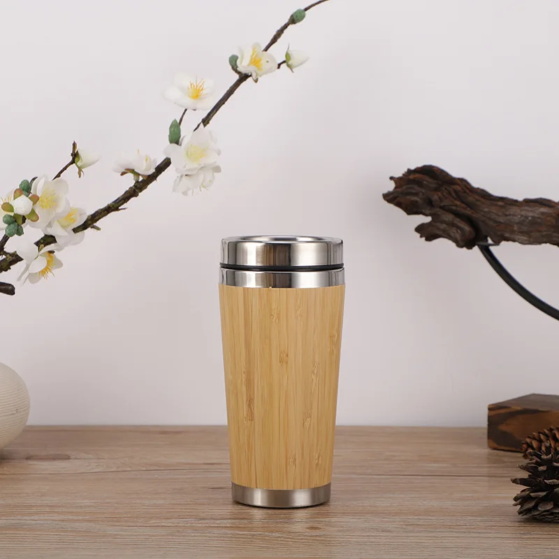 Personalized Bamboo Thermos Insulated Mup Creative Bamboo Insulated Water Bottle Heated Travel Cup Office Cup-6
