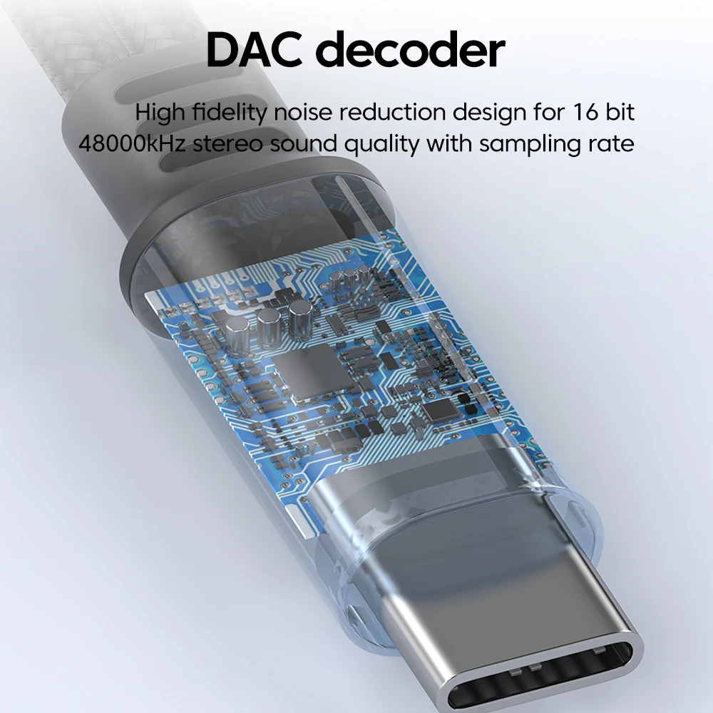 2in1 Type C to Dual 3.5mm Audio Adapter DAC Voice Microphone Headphone Connector Cable for iPhone15 16 Samsung USB C Converter-5