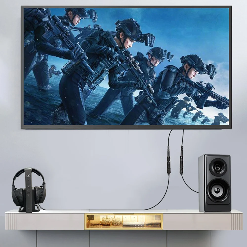 Digital Optical Audio Toslink Cable Amplifier Sound Bar Digital Optical 2 in 1 Male to Female SPDIF MD DVD Cable High Quality-6