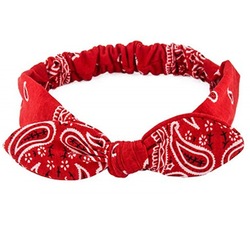 New Boho Women Soft Solid Print Headbands Vintage Cross Knot Elastic Hairbands Turban Bandanas Girls Hair Bands Hair Accessories-6
