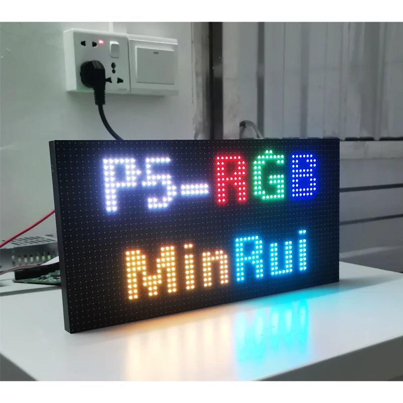 AiminRui High Resolution P5 Indoor 1/16 Scan 320*160mm 64*32 Pixels 3in1 RGB SMD Full Color LED Display Panel Module-4