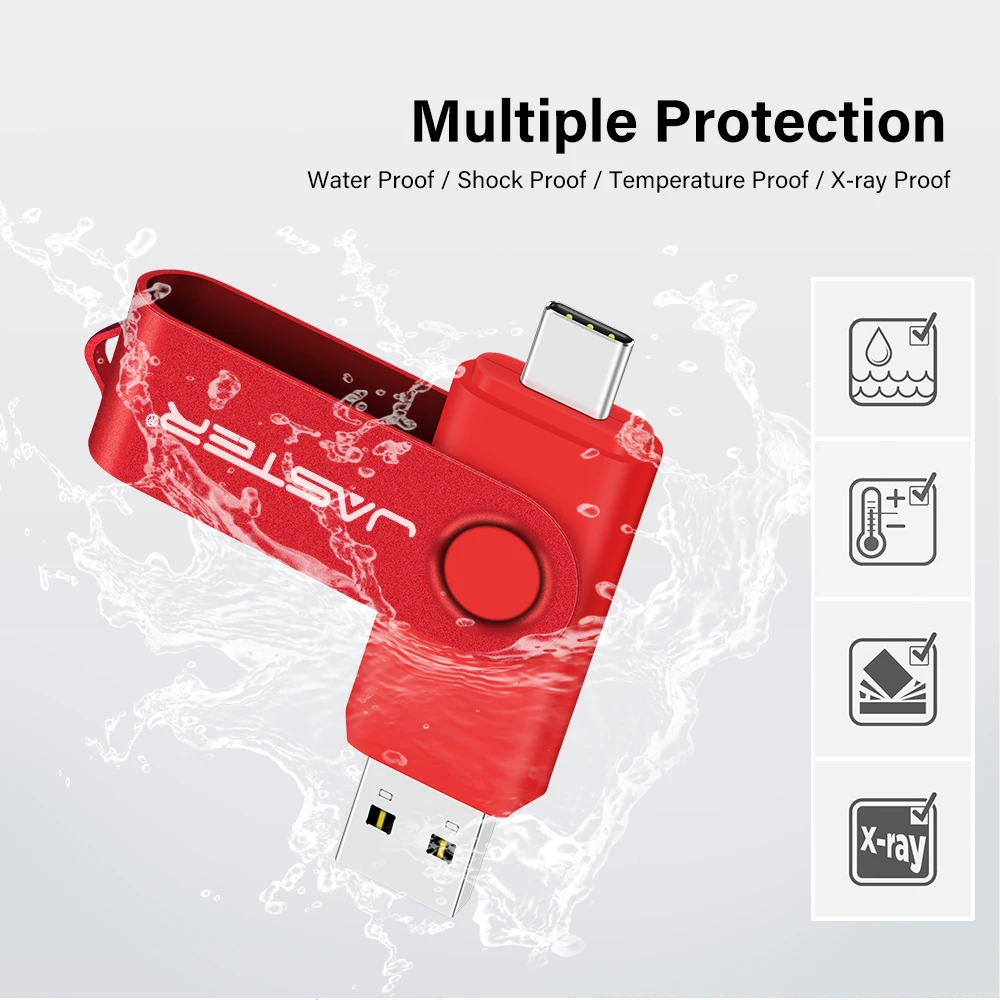TYPE-C USB 3.0 Flash Drive 64GB High Speed Pen Drive for Android Phone Free Key Chian Memory Stick Black Red OTG Pendrive 32GB-4