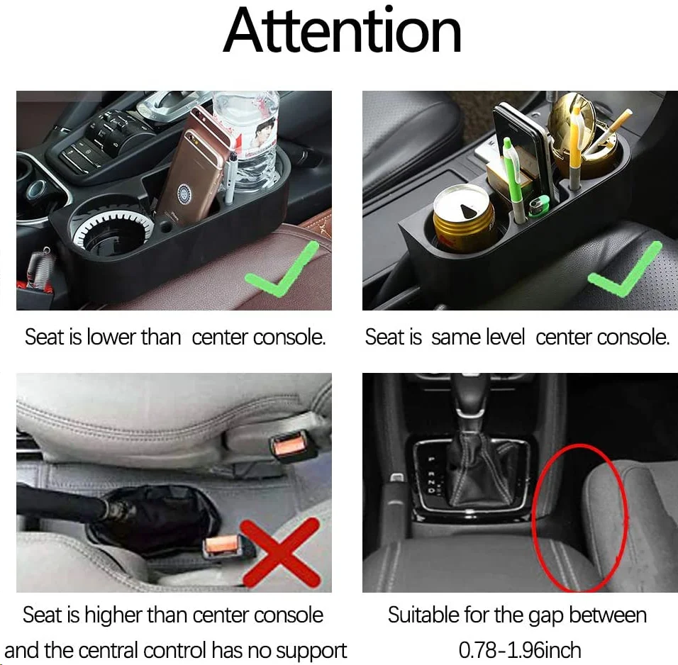 Car Cup Holder Auto Seat Gap Water Cup Drink Bottle Can Phone Keys Organizer Storage Holder Stand Car Styling Accessories-2