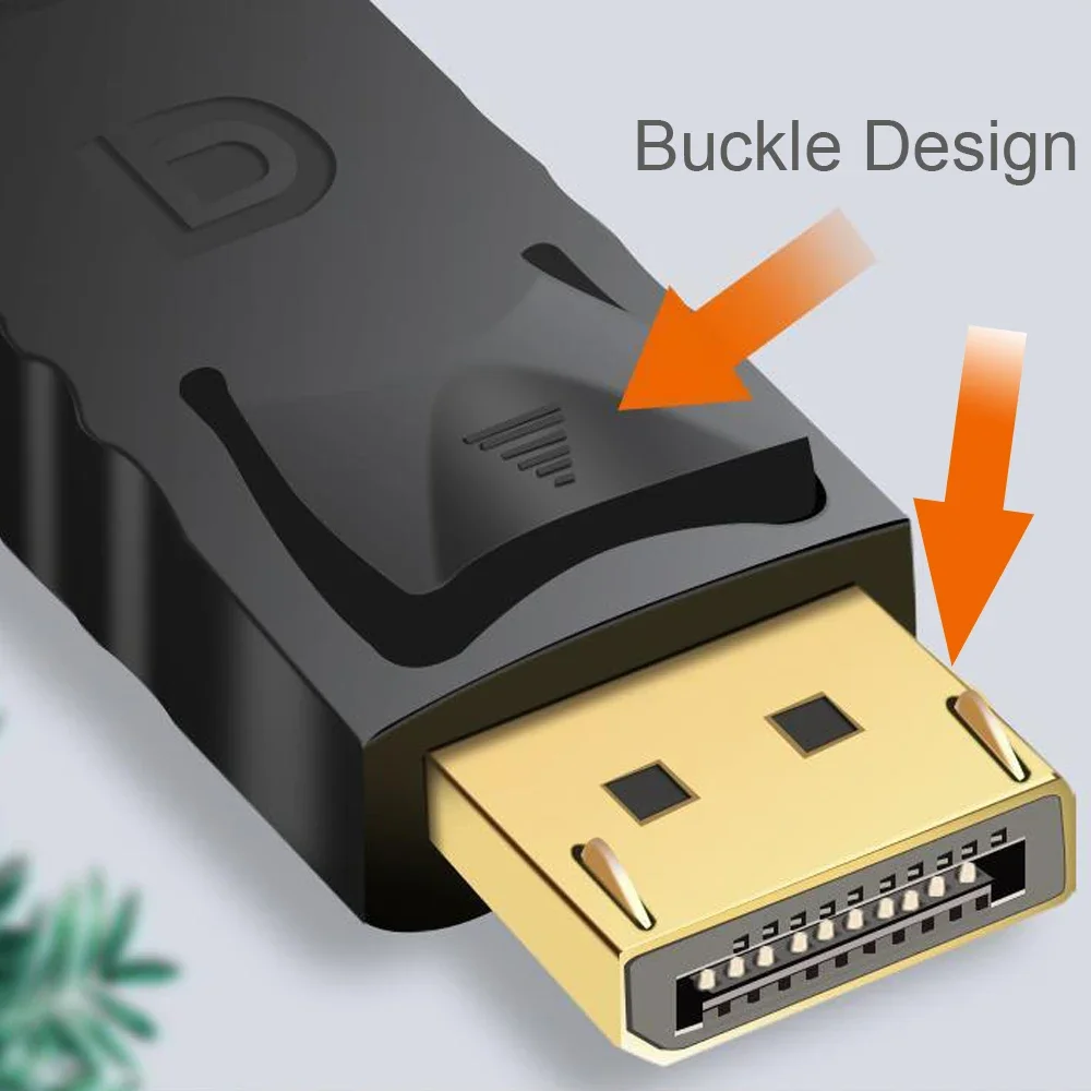 4K DisplayPort to HDMI-compatible Adapter Converter Display Port Male DP to Female HD TV Cable Adapter Video Audio For PC TV-4