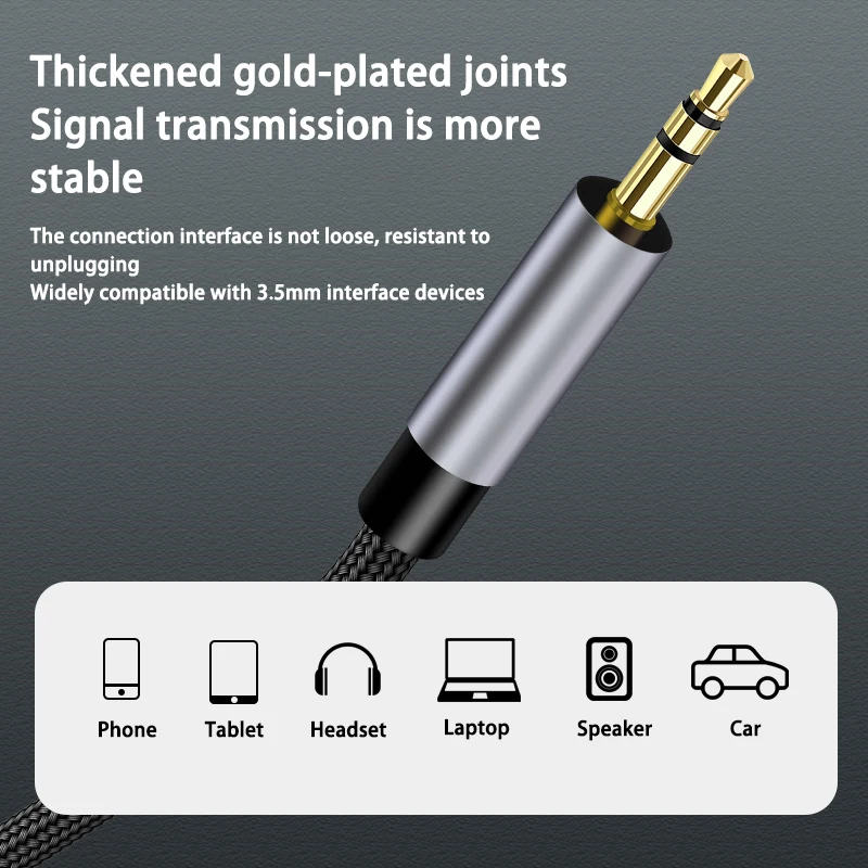 Type C To 3.5mm Male Aux Audio Cable Headset Speaker Headphone Jack Adapter Car Aux for Samsung Xiaomi Redmi Huawei Honor-3