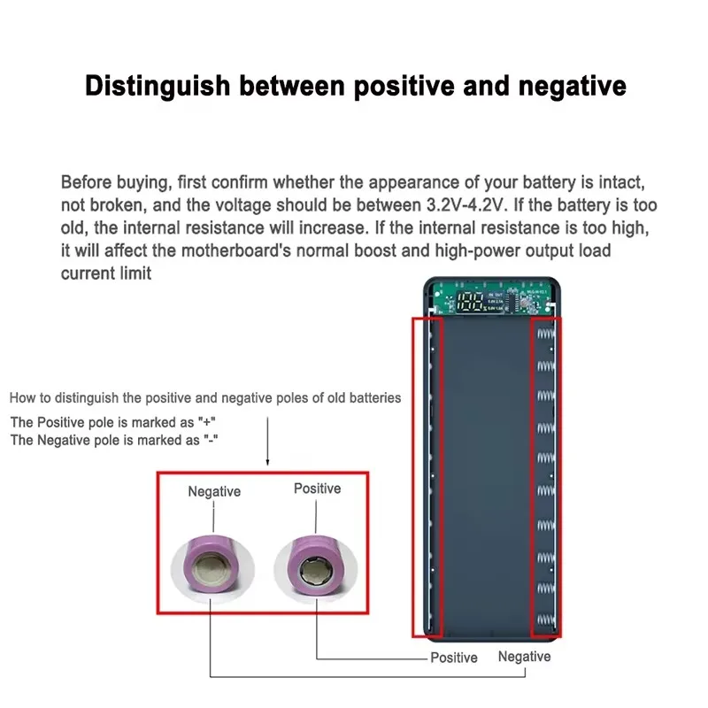 10*18650 Power Bank Battery Box Holder Portable Dual USB Type C Charge Shell for iPhone Xiaomi Huawei 18650 Battery Cases-3