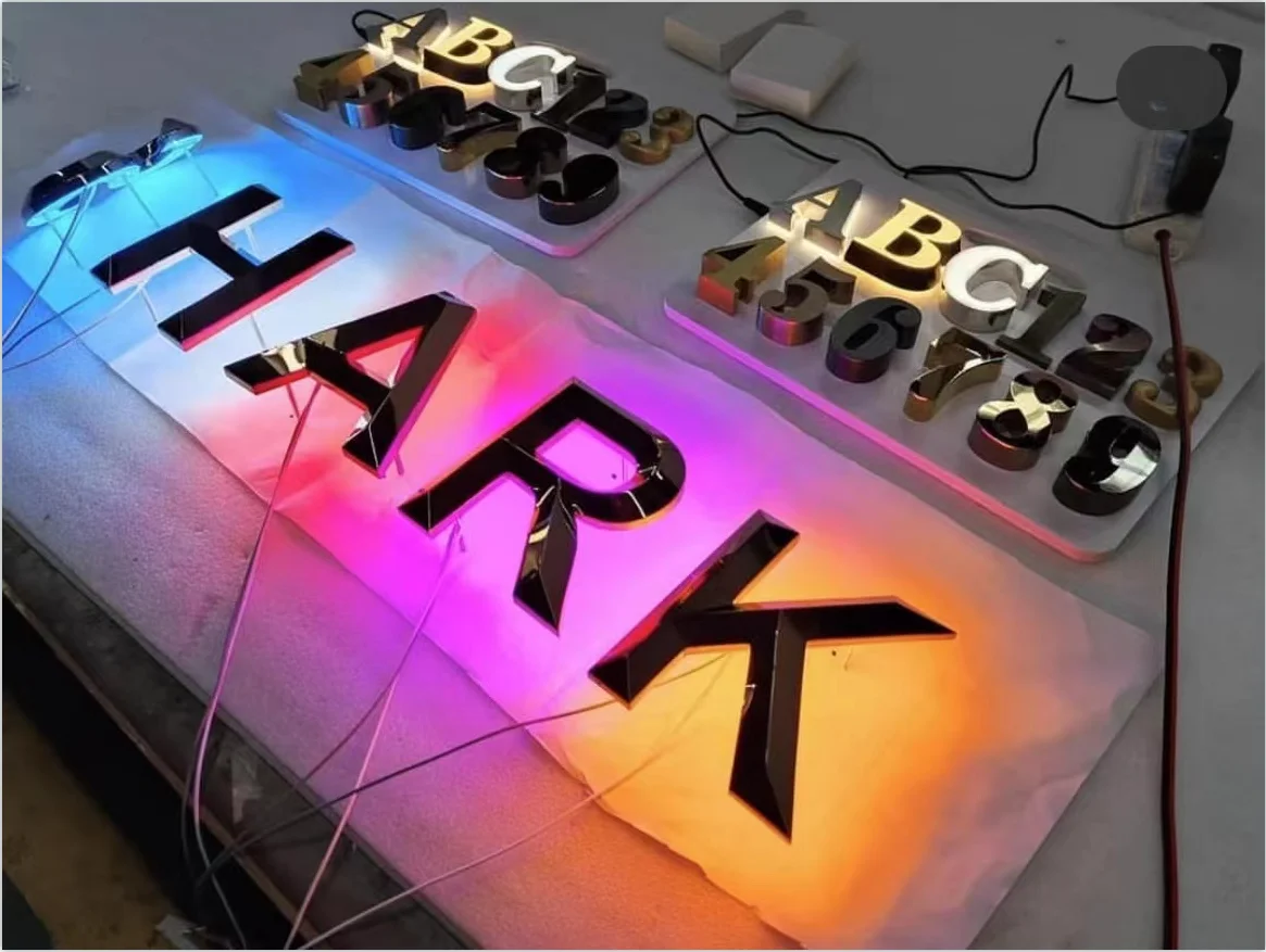 Custom Metal Backlit Sign RGB Stainless Steel Luminous Letters Outside Indoor Company Store Logo Wall Decor Illuminated Signage-6