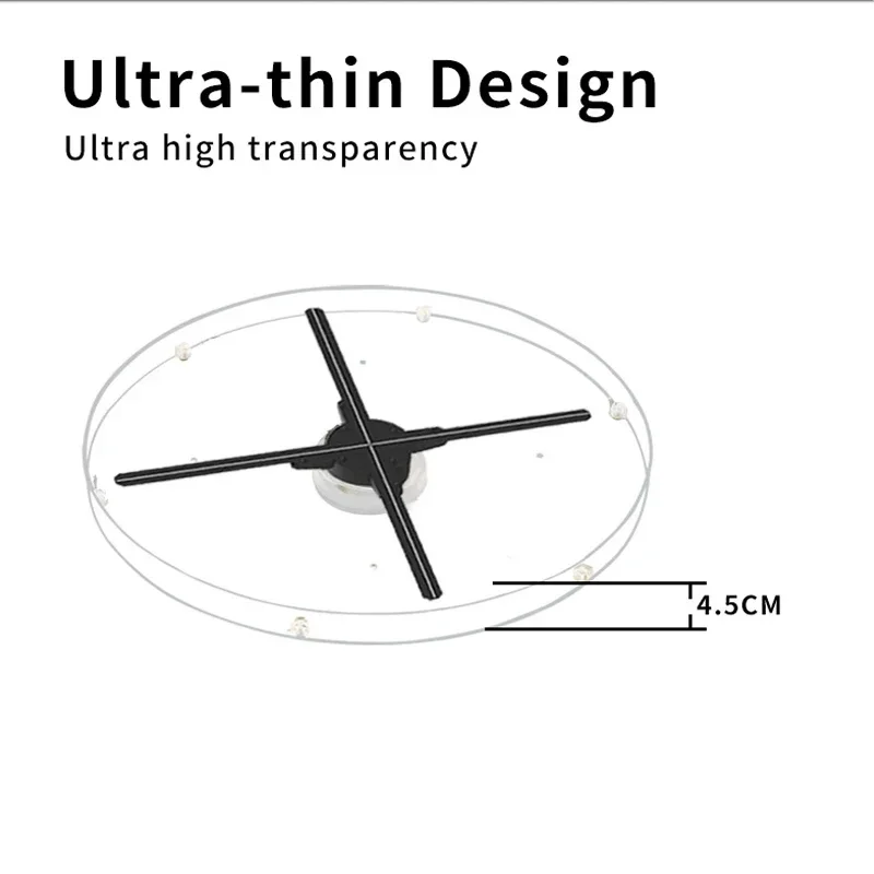 3D Hologram Fan [27CM-65CM] LED Holographic Display Projector for Store Advertising, Mini Hologram 3D Sign with Bright effect-3