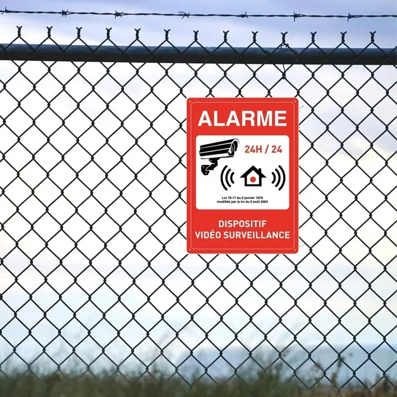 Metal Signage Panel, Video Alarm, Access Prohibits Private Property, Vehicle exit attention, Dogs Sign Guides-5