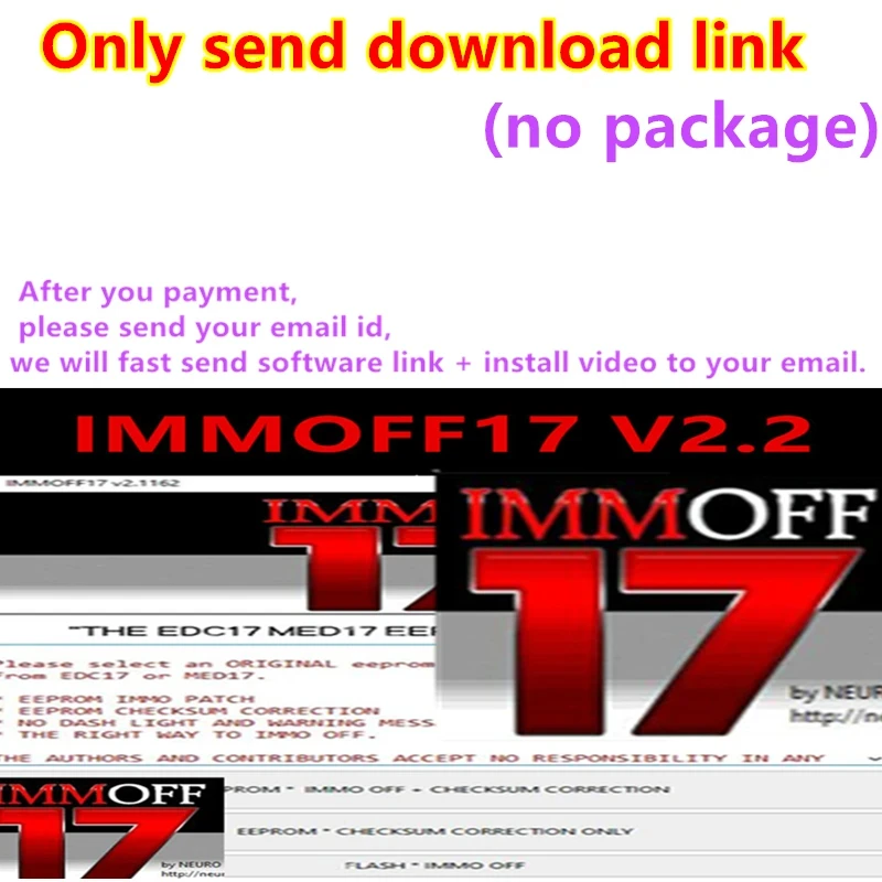 IMMO OFF 17 IMMOFF17 Software Activate Version EDC17 MED 17 Immo Off Ecu EEPROM IMMO PATCH Checksum Correction To IMMO OFF Flash-2