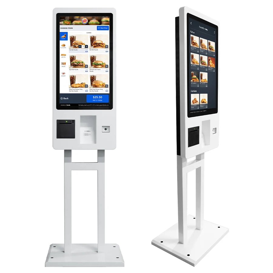 Customized POS System Floor Stand or Wall Mount or Hanging Food Ordering Kiosks Self Service Payment Kiosk Restaurant-2