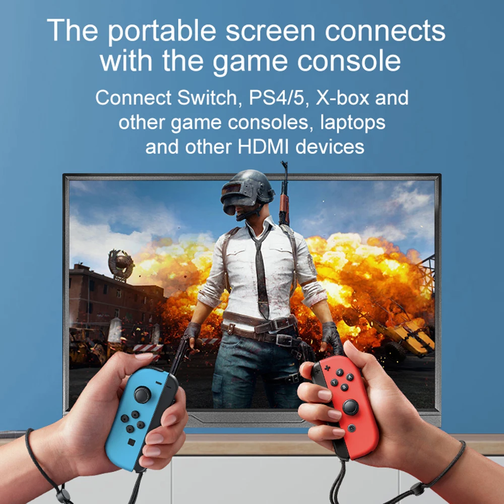 16 inch Portable Monitor  120HZ 100%sRGB Display FHD External Second Computer Screen Gaming for Laptop Cell Phone Ps4 Switch-5