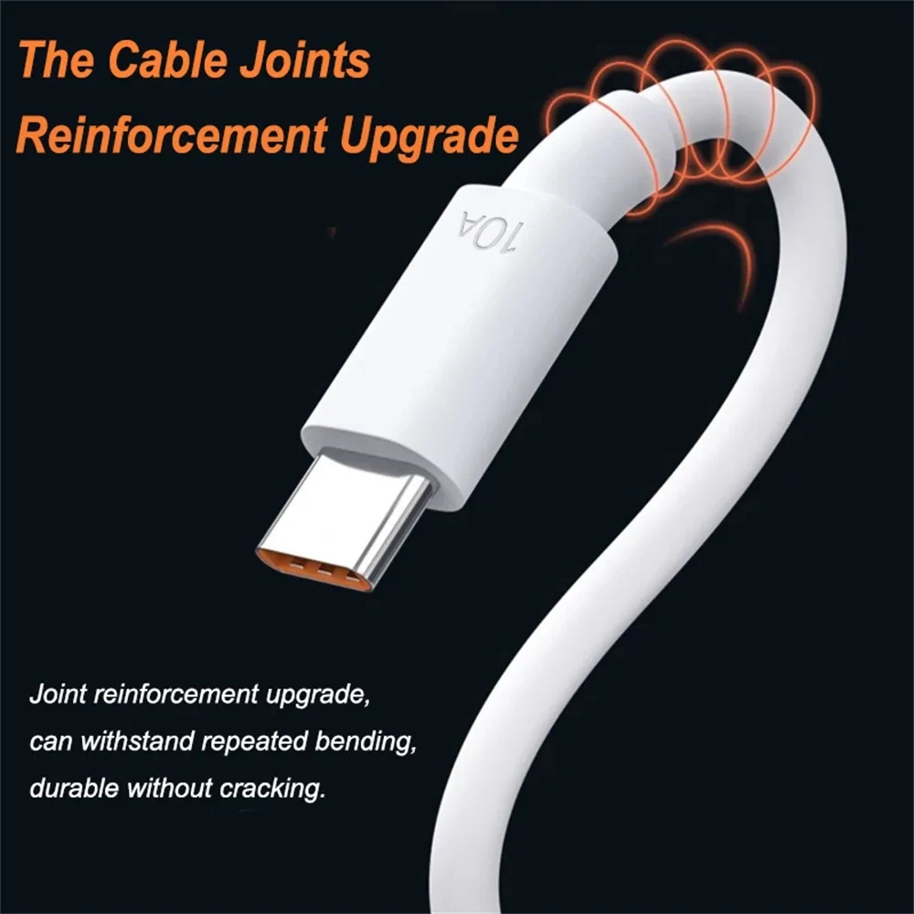 USB Type C Cable 120W 10A Fast Charging Wire Mobile Phone USB For Huawei P30 Xiaomi Realme Samsung Poco x6 USB C Data Cable Cord-5