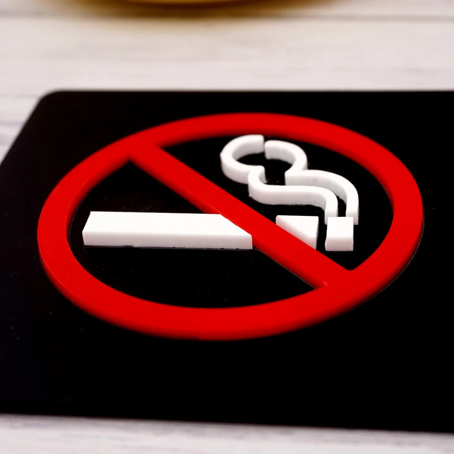 Black Ban Logo No Smoke Signage Wifi Sign No Photo Indicator Warning Sign for Public Area Acrylic Wall Sticker Hotel Decor-5
