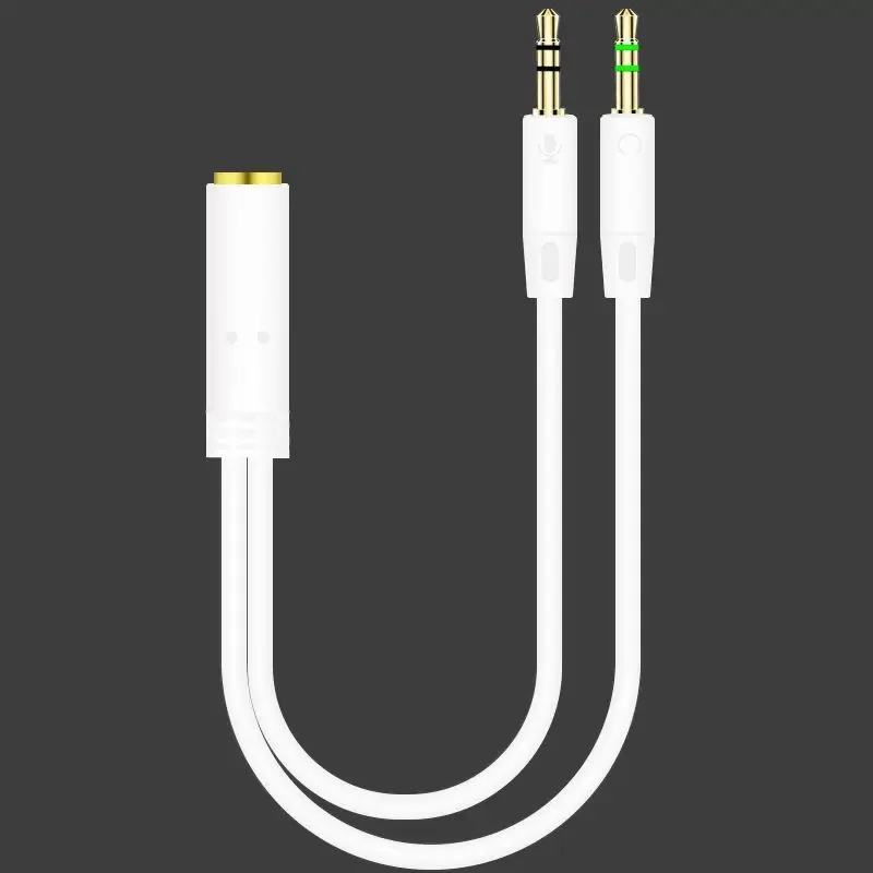Y Splitter Cable 3.5mm 2 in 1 Male To Female AUX Audio Cable MP3 MP4 Stereo Plug Adapter Jack For Headset Headphone computer-2