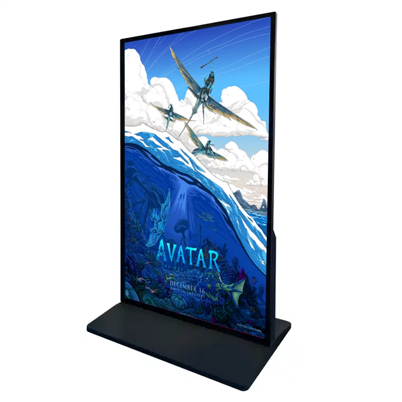KINGONE 85 Inch Full Screen Floor Stand Digital Signage Android Advertising Player Poster Touch Screen Lcd Display Kiosk