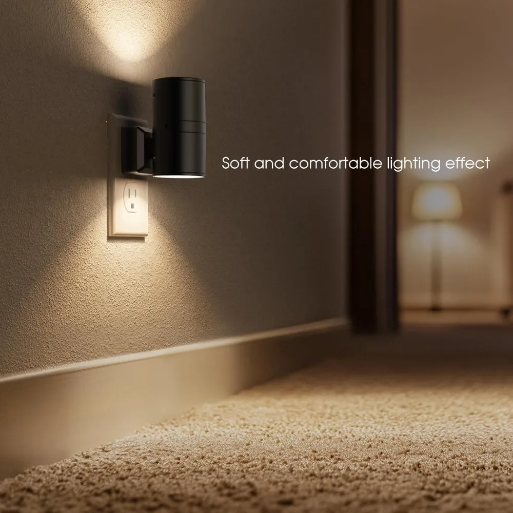 LED Night Light Plug in Modern NightLights EU/US Plug Into Wall Dusk To Dawn Sensor Adjustable Brightness Dimmable for Bedroom-5