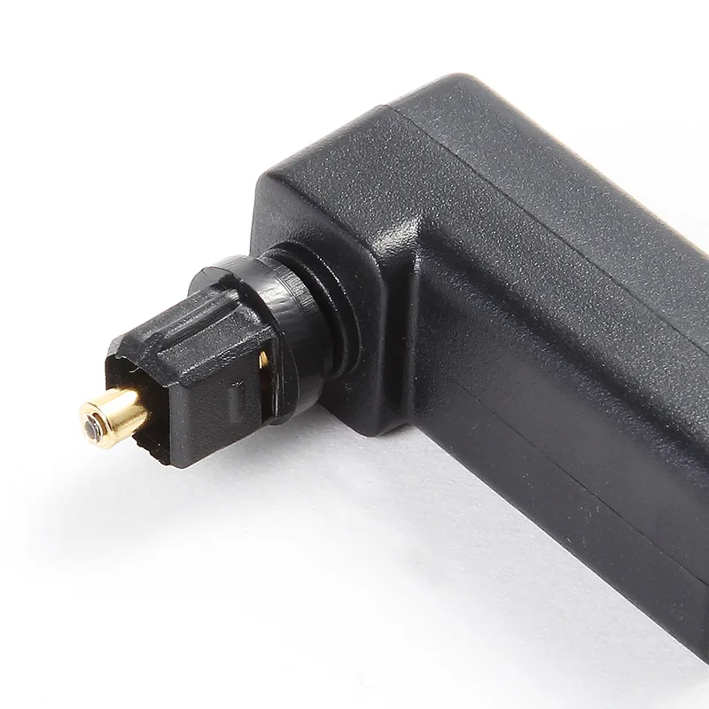 Wholesale Toslink 90 Degree Optical Audio Cable Adapter Male to Female Right Angle 360 Rotates PC TV DVD Stereo Optical Cable-3