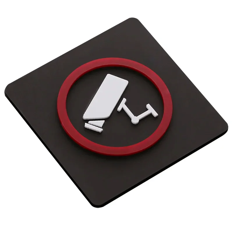 10cm Warning Sign WIFI Sign No Smoking Logo No Trespassing Warning Plaque Video Surveillance Public Shope Signage-6