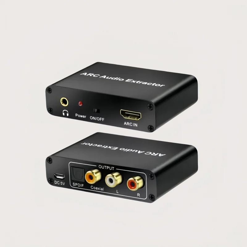 HDMI ARC Audio Extractor DAC ARC L/R Coaxial SPDIF Jack Extractor Return Channel Converter For Fiber RCA 3.5mm Headphone for TV
