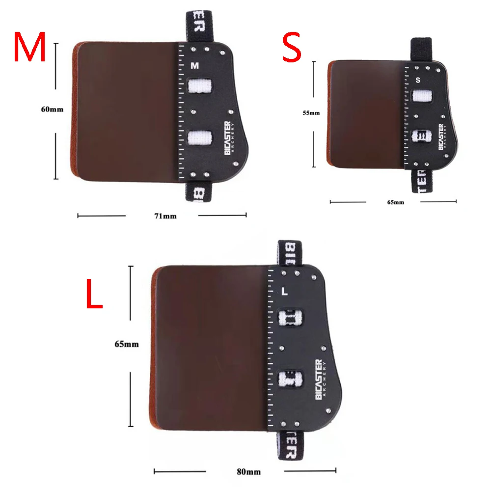 New Archey Finger Tab Barebow Finger Guard Protection Bicaster SP3 Cowhide + Aluminum LH/RH American Hunting Shooting Accessory-6