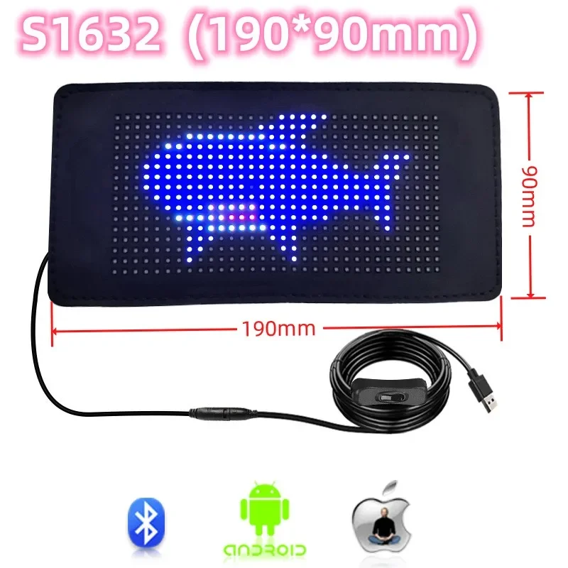 LED Car Sign Multilingual Messages Scrolling Text Screen USB 5V APP Programmable Flexible LED Display Board for Shop Bar Display-6