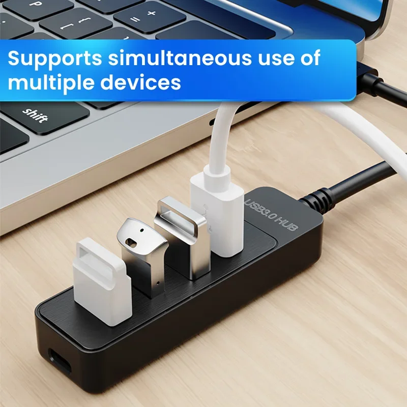 USB 3.0 Power Adapter 4 Port Multi USB Splitter Hub USB Hub 2.0 Type C HUB Multiple Expander High Speed For Computer Accessorie-4