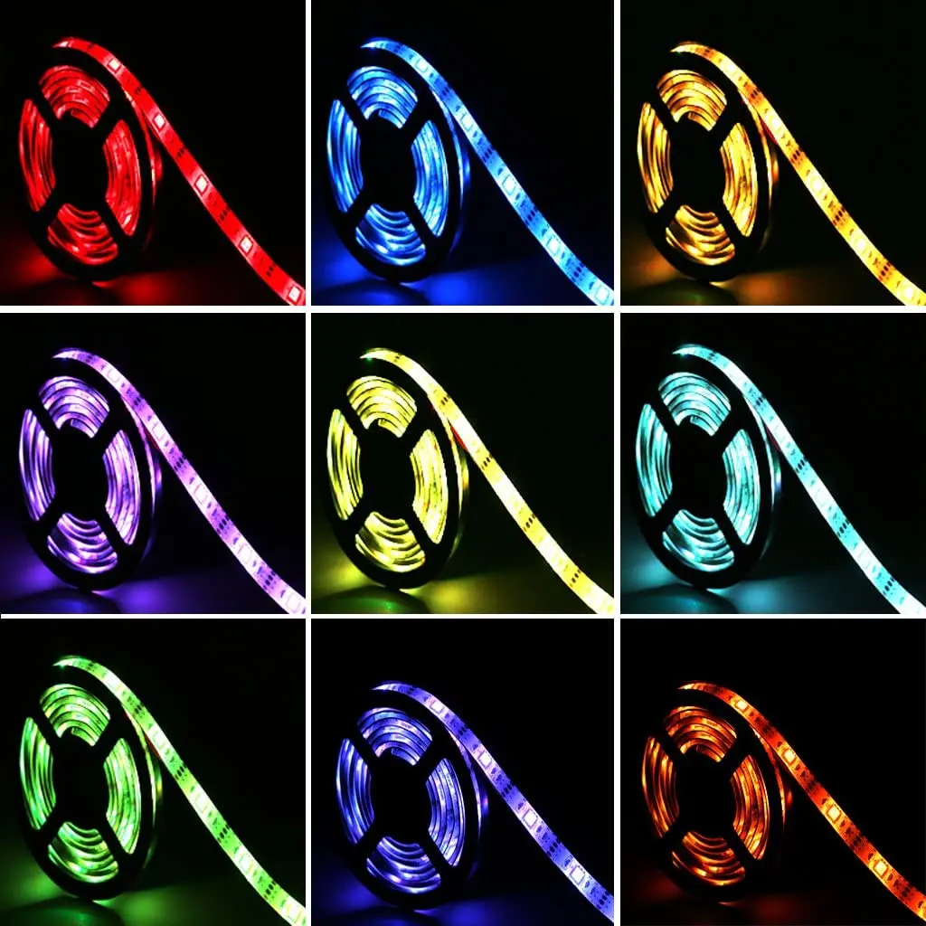 LED Strip Lights RGB 5050 ,5V 1M-30M,16 million colors, RGB , Led Strip Lighting Music Sync, Color Changing for Party Home-6