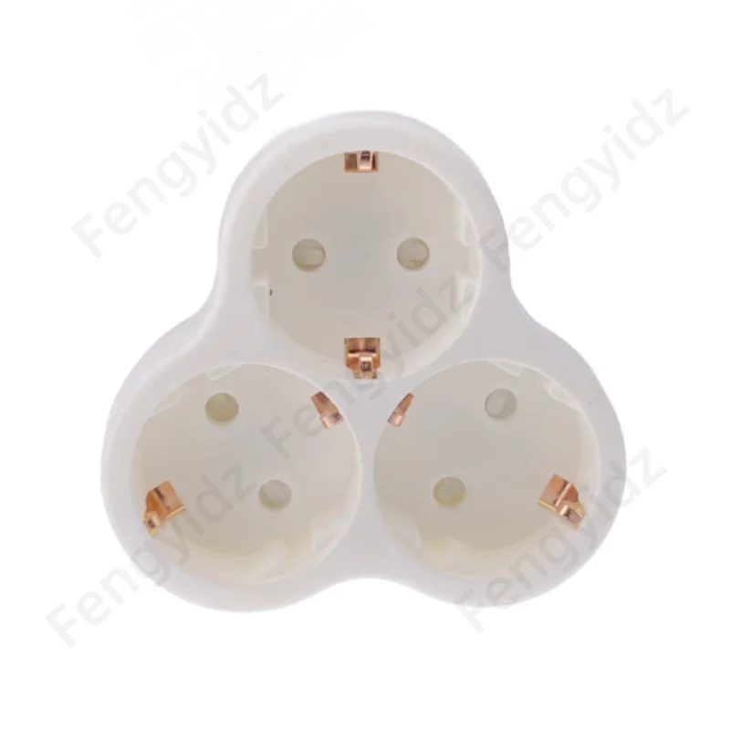 European Type Conversion Plug 1 To 2/3/4 Way EU Germany Standard Power Adapter Socket 16A 250V Travel Charging Adapter-2