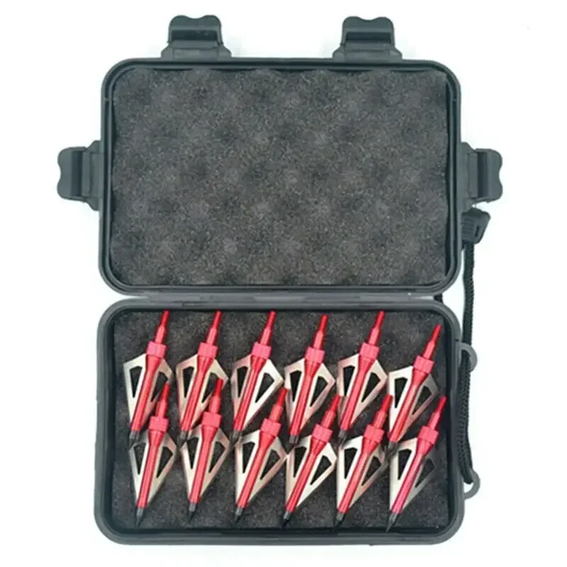 A Box Hunting Arrow Heads Archery Aluminum Arrowhead Hunting Sharp Arrow Head Field Point Tips-6