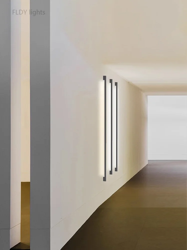 Modern Minimalist Long Wall Lamp LED Wall Mounted Light Indoor Living Room Bedroom Background Lamp Home Decora Fixtures 110/220V-2