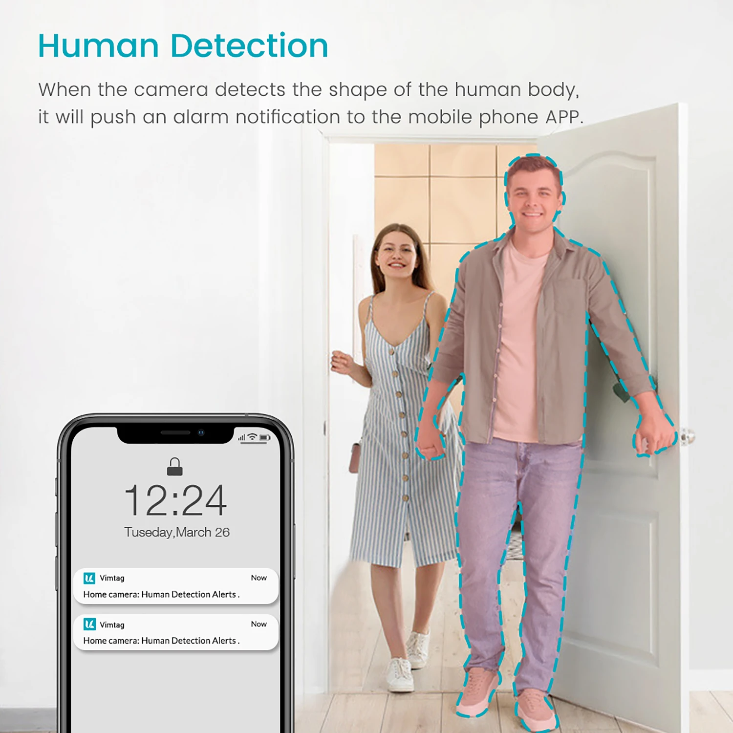 VIMTAG 6MP WIFI Camera 2-Way Audio Security IP Cam 3.5K HD IR Night Vision AI Human Detect Auto Alert Indoor Surveillance Camera-6