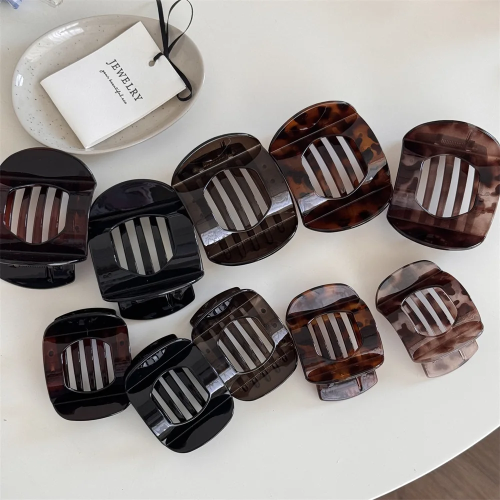 Vintage Elegant Hair Claw Clips Arc Shape Geometric Hairgrip Hairpin New Headwear Women Hair Accessories-3