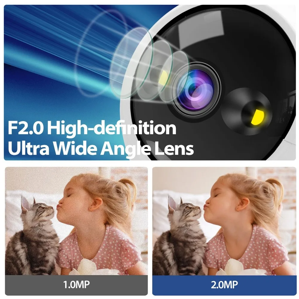 Dual Screen Camera: One Click Call, 4K 6MP WiFi Camera with AI Human Detection, Color Night Vision CCTV Video Surveillance-4