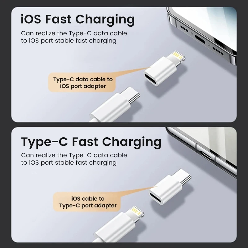 For IOS Female To USB C Male Converter OTG Type C To iPhone Adapter Fast Charging Adaptador For iPhone 14 Pro Max iPad Airpods-6