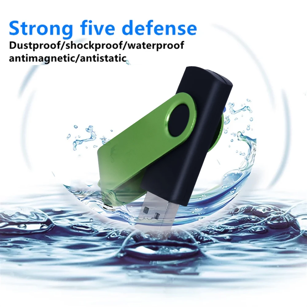 Fashion Rotatable USB 2.0 Flash Drive 128GB 64GB 32GB Colorful high speed 16GB 8GB memory Stick Waterproof Flash disk PenDrive-4