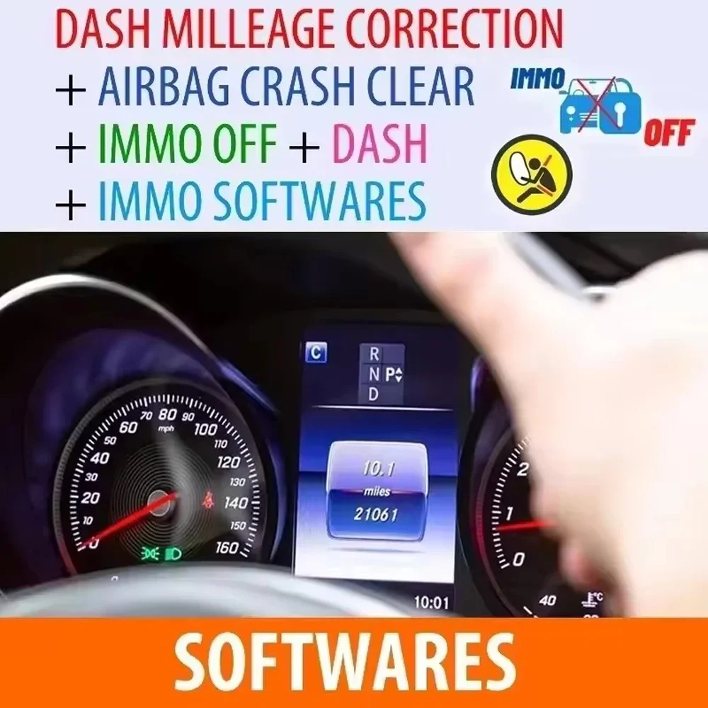 32GB Full Software Car Diagnostic Tools Mileage Correction Airbag Crash Clear IMMO off Dash for Vehicle Repair & Maintenance-3