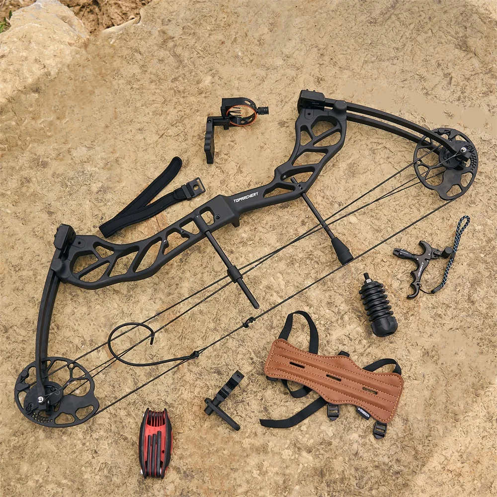 Compound Bow Archery Sets 19-70lbs Draw Weight Adjustable Shooting Right Hand Hunting Bows Adult Beginners Kit Up to IBO 320 Fps-2