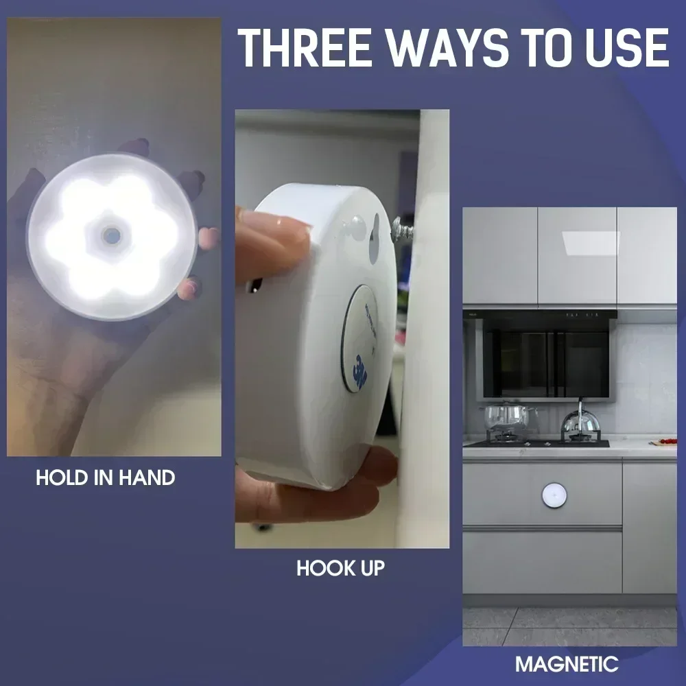 Xiaomi Night Light LED With PIR Motion Sensor Rechargeable USB Kitchen Cabinet Night Lamp For Bedroom Room Decoration-6
