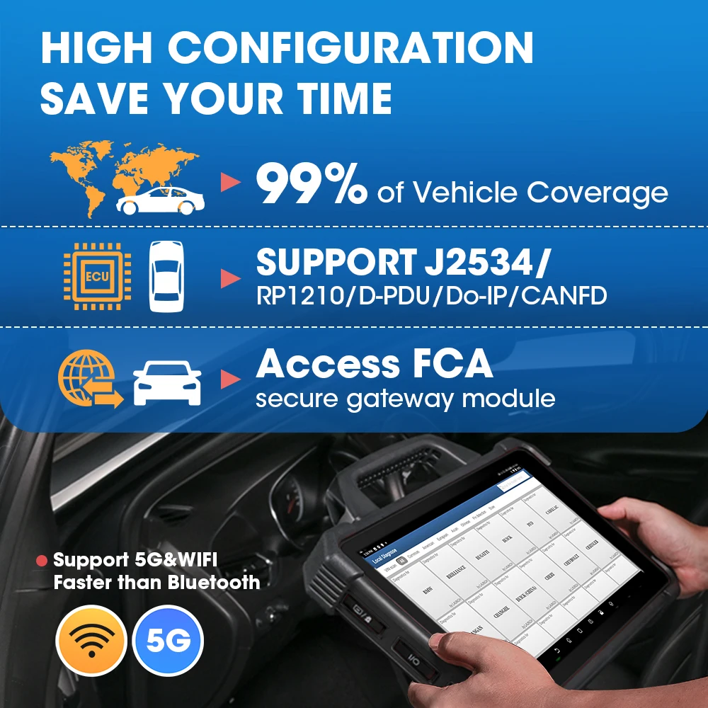 LAUNCH X431 PAD 7 VII PAD7 PADVII Car Diagnostic Tools J2534 Smartlink Automotive Scanner Auto Diagnost Online Programming OBD-3