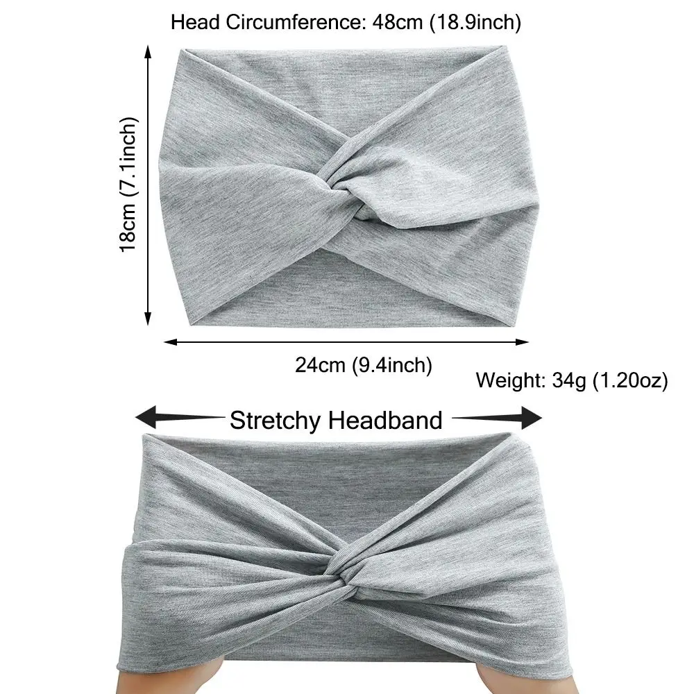Hair Accessories Twisted Extra Large Thick Wide Headbands Turban Workout Headband Head Wraps for Women-5