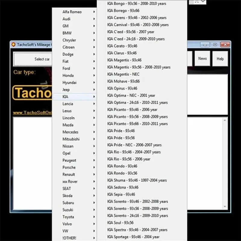 TachoSoft Modify Mileage Calculator 23.1 SOFTWARE car mileage calculation EEPROM ECM English for Peugeot for Jeep-2