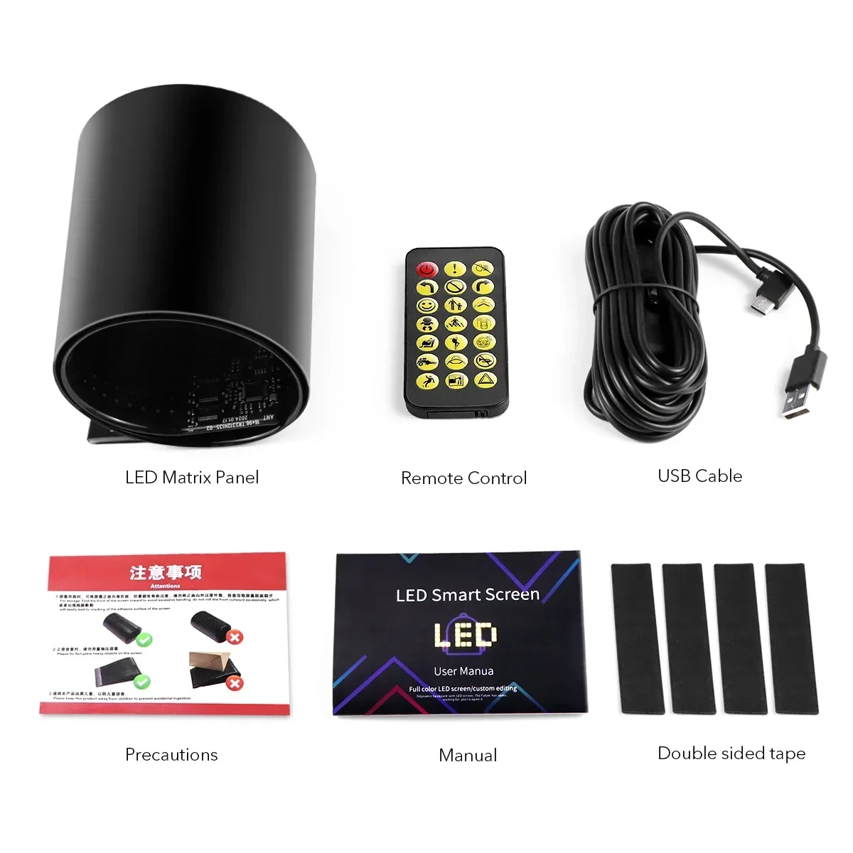 LED Sign Car Scrolling Advertising USB 5V Bluetooth App Control Logo Light Custom Text Pattern Animation Programmable Display-6
