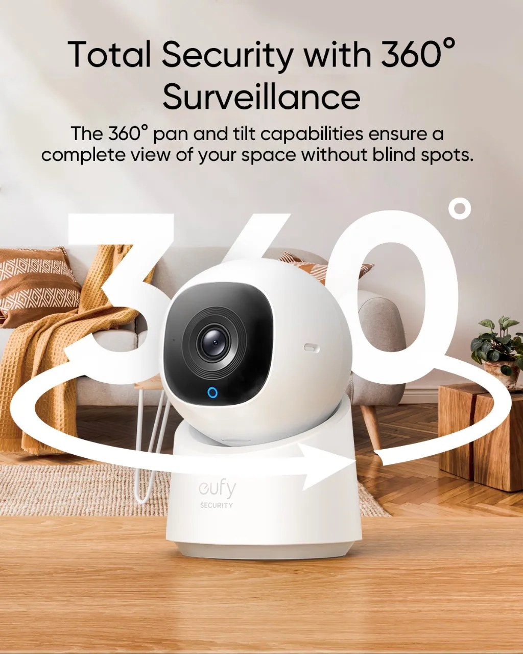 eufy Security Indoor Cam C220 2K Resolution Security Camera with 360° PTZ Plug-In Security Indoor Camera with Wi-Fi Human-2