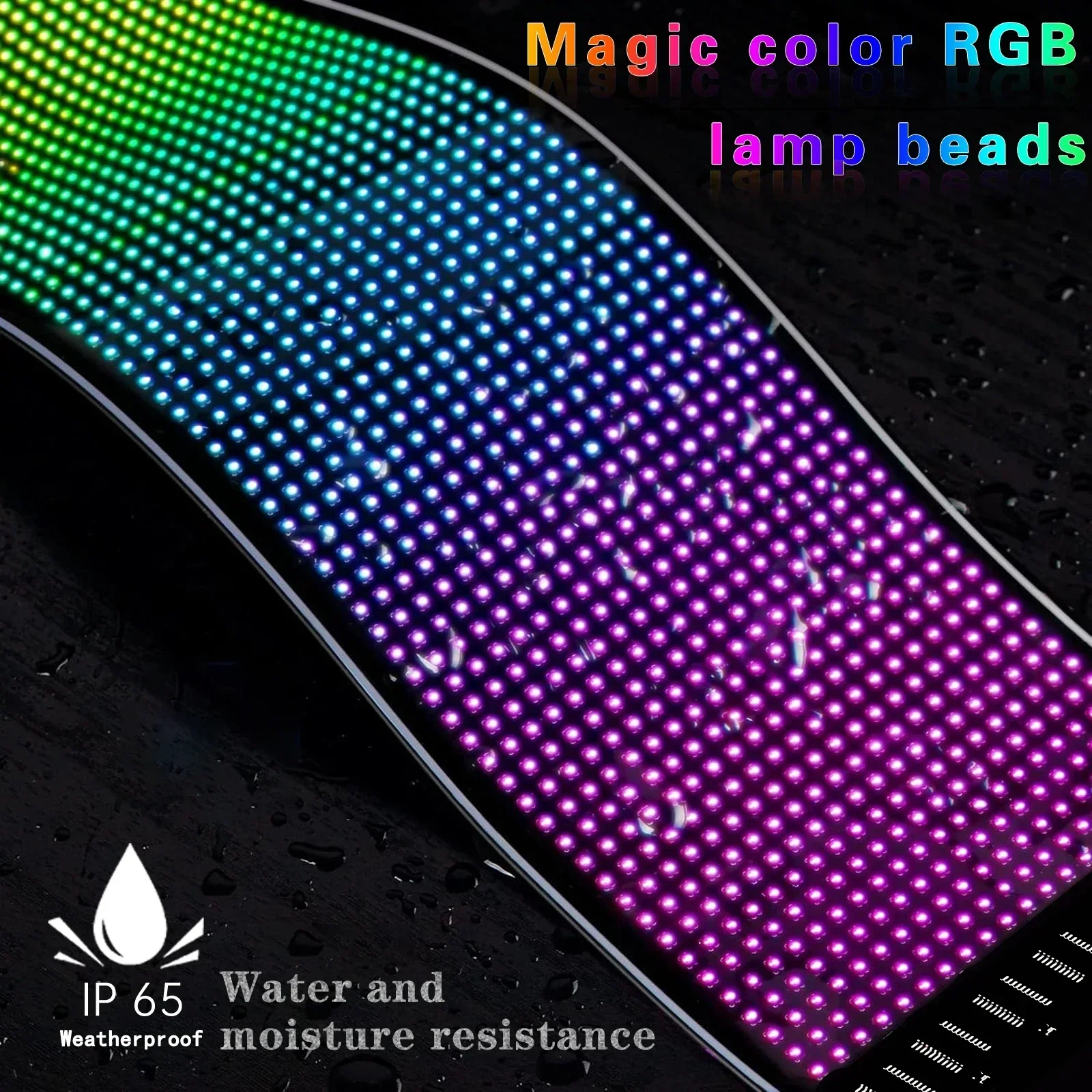 LED Car Truck Evil's Eye Light Sign Animation LED Matrix Pixel Panel DIY Multilingual Programmable LED Panel Flexible Display Ad-4